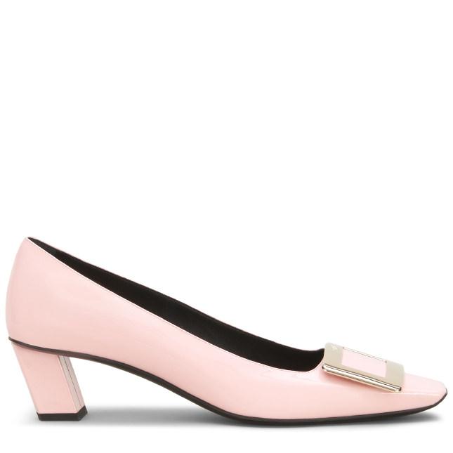 belle vivier metal buckle pumps