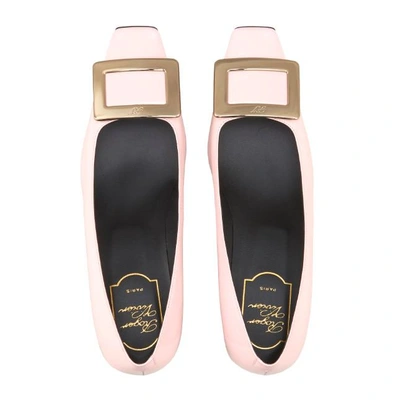 Shop Roger Vivier Belle Vivier Metal Buckle Pumps In Pink