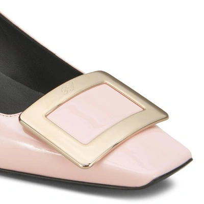 Shop Roger Vivier Belle Vivier Metal Buckle Pumps In Pink