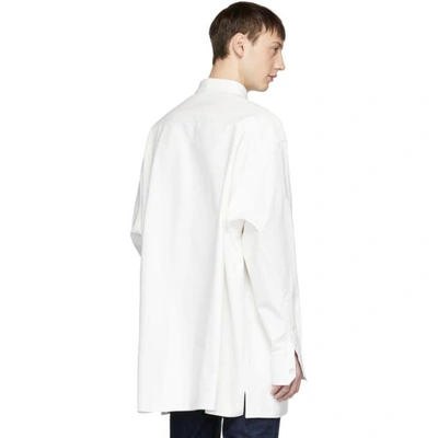 Shop Calvin Klein 205w39nyc White Oversized Western Shirt In 101 White