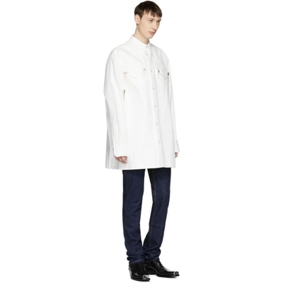 Shop Calvin Klein 205w39nyc White Oversized Western Shirt In 101 White