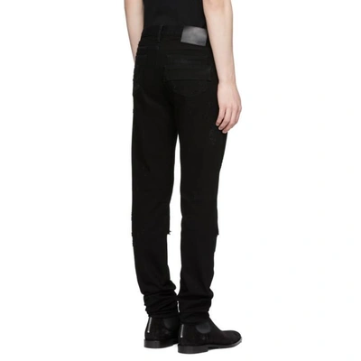 Shop Givenchy Black Distressed Rico Jeans In 001 Black