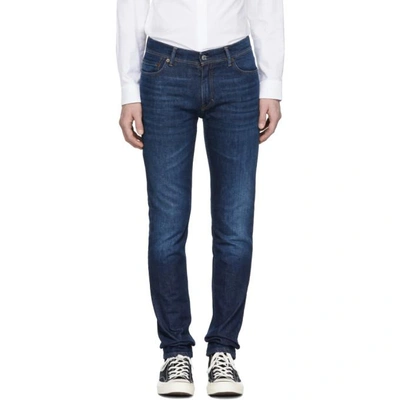 Shop Acne Studios Blue North Jeans In Dark Blue