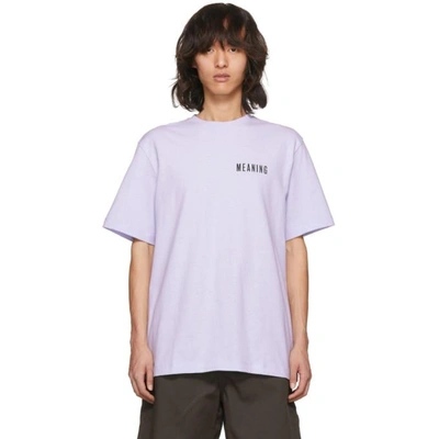 Shop Acne Studios Purple Jaceye Meaning Print T-shirt In Lilac