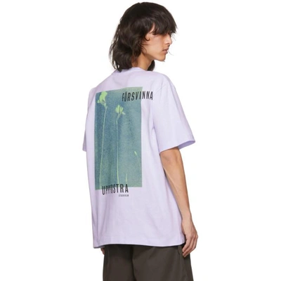 Shop Acne Studios Purple Jaceye Meaning Print T-shirt In Lilac