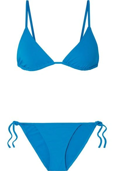 Shop Eres Les Essentiels Mouna Triangle Bikini Top In Cobalt Blue