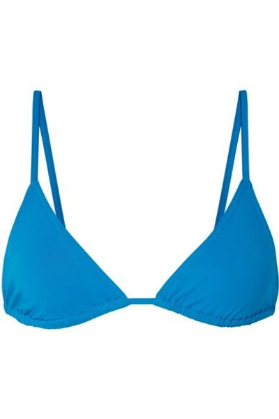 Shop Eres Les Essentiels Mouna Triangle Bikini Top In Cobalt Blue