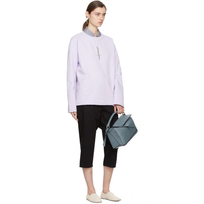 Shop Acne Studios Purple Lynn Sweatshirt In Chalk Lilac