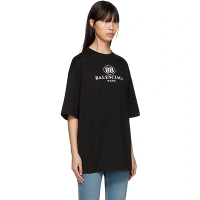 Shop Balenciaga Black Bb Mode T-shirt In 1000 Black