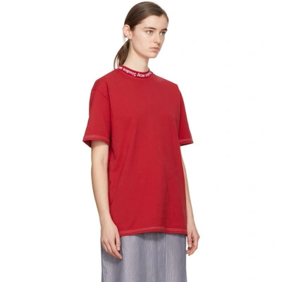 Shop Acne Studios Red Gojina Dyed T-shirt