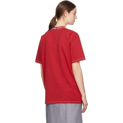 Shop Acne Studios Red Gojina Dyed T-shirt