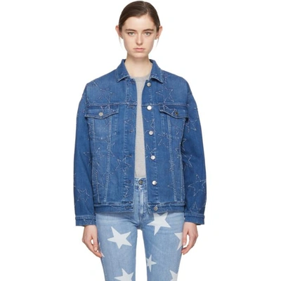 Shop Stella Mccartney Blue Denim Stars Jacket