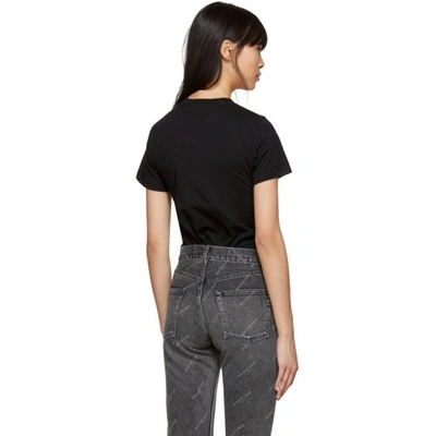 Shop Balenciaga Black Bb Mode Semi Fitted T-shirt