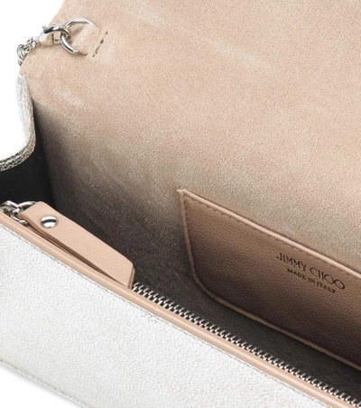 Shop Jimmy Choo Fie Metallic Leather Clutch