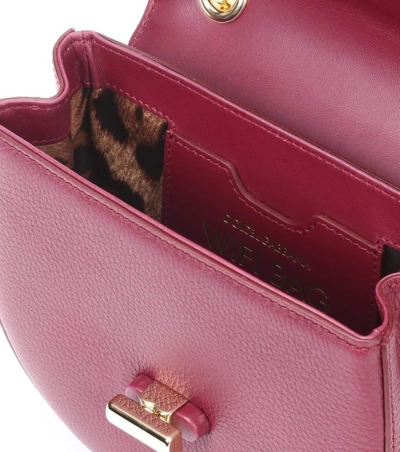 Shop Dolce & Gabbana Wifi Leather Shoulder Bag In Red