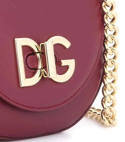 Shop Dolce & Gabbana Wifi Leather Shoulder Bag In Red