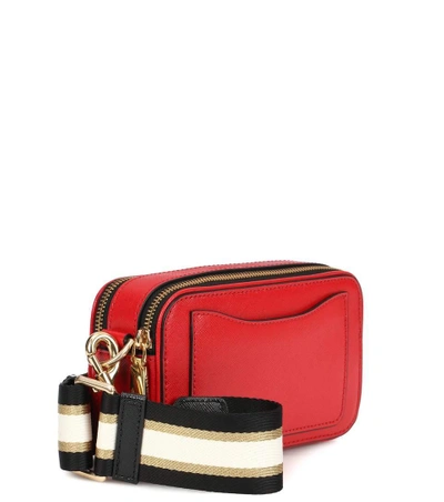 Shop Marc Jacobs Snapshot Small Velvet Camera Bag In Red