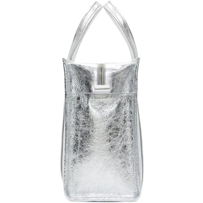 Shop Balenciaga Silver Small Aj Bazar Shopper Tote