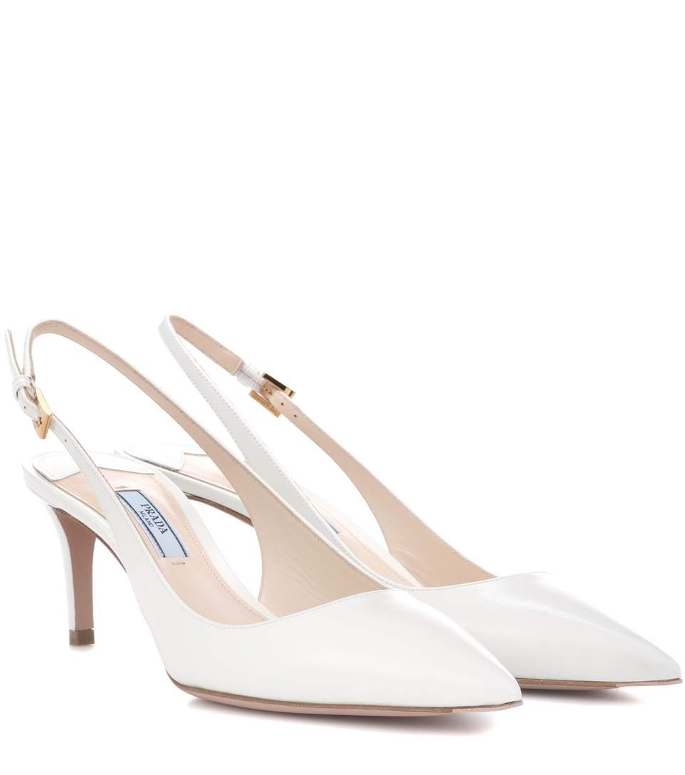 prada white slingback