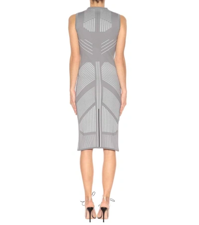 Shop Prada Sleeveless Dress In Grey