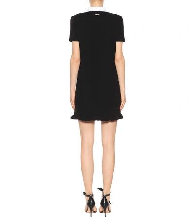 Shop Red Valentino Knitted Minidress In Black
