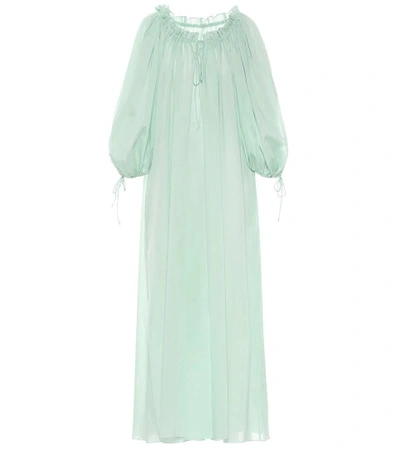 Shop Three Graces London Cotton Maxi Dress In Green