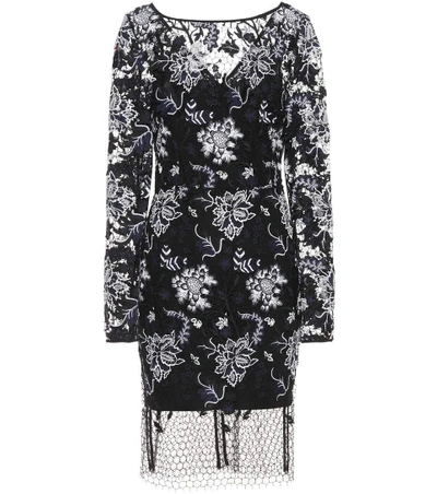Shop Diane Von Furstenberg Embroidered Lace Dress In Black