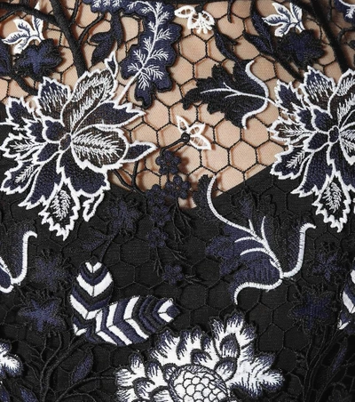 Shop Diane Von Furstenberg Embroidered Lace Dress In Black