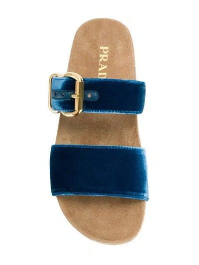 Shop Prada Flat Sandals - Blue