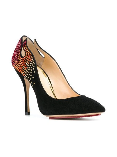 Shop Charlotte Olympia Inferno Pumps In Black