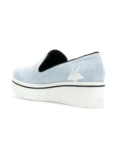 Shop Stella Mccartney Binx Star Loafers In Blue