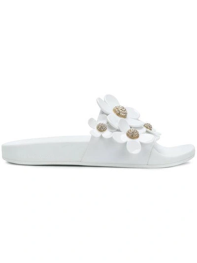 Shop Marc Jacobs Daisy Slides In White