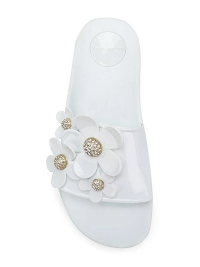 Shop Marc Jacobs Daisy Slides In White