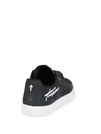 Shop Puma Trapstar Leather Sneakers In Black