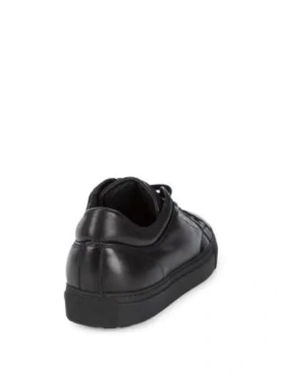 Shop John Galliano Leather Low-top Sneakers In Black