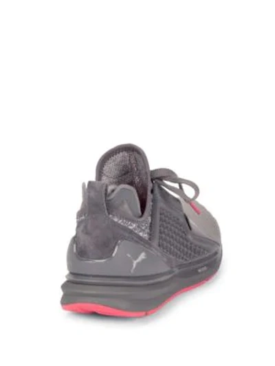 Shop Puma Ignite Sneakers In Grey Pink
