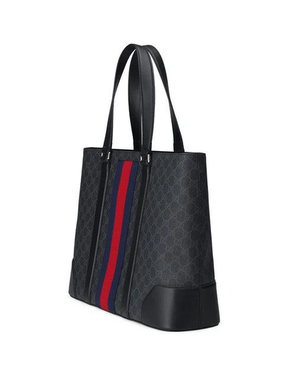 Shop Gucci Shopper Mit Monogrammmuster In Black