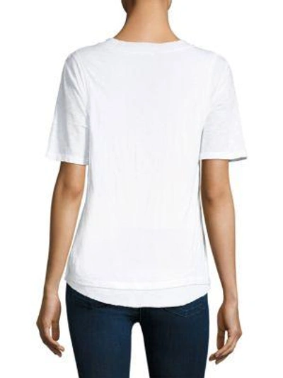 Shop Stateside Ribbed Cotton Tee In White