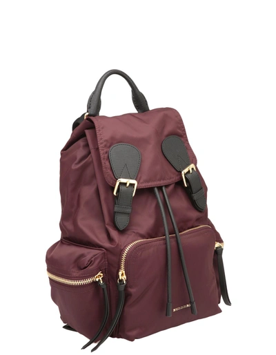 Shop Burberry Rucksack Medium Backpack In Burgundy Red