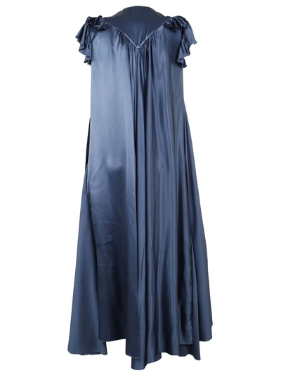 Shop Balenciaga Fluid Satin Midi Dress