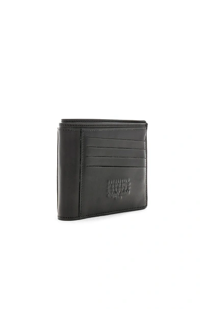 Shop Maison Margiela Embossed Billfold In Black