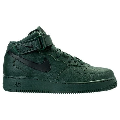 Shop Nike Men's Air Force 1 Mid Casual Shoes, Green