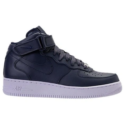 Shop Nike Men's Air Force 1 Mid Casual Shoes, Blue