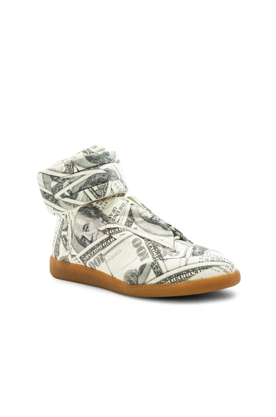 Maison Margiela Men's Future Money High-top Grip Sneakers, Green Pattern |  ModeSens