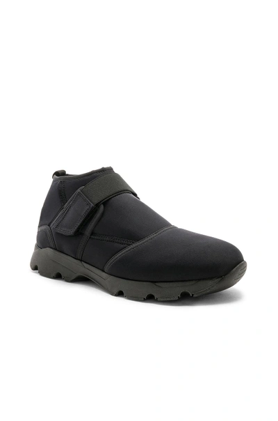 Shop Marni Velcro Strap Sneaker In Black