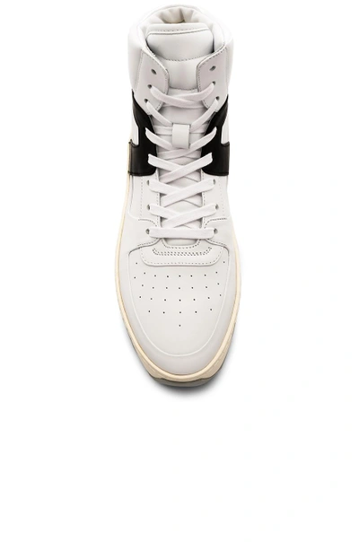 Shop Fear Of God Leather Basketball Sneakers In White