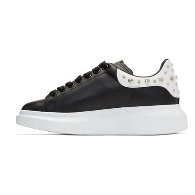 Shop Alexander Mcqueen Black & White Studded Oversized Sneakers In 1070blkwht