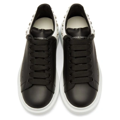 Shop Alexander Mcqueen Black & White Studded Oversized Sneakers In 1070blkwht