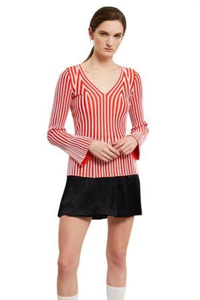 Shop Kenzo Opening Ceremony Pleated Top In 32 - Flamingo Pink