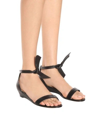 Shop Alexandre Birman Clarita Leather Sandals In Black